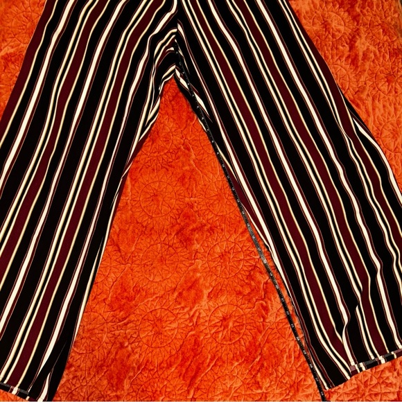 NWT Xhilaration Black and White Striped Jumpsuit with Wrap Top - Picture 6 of 7